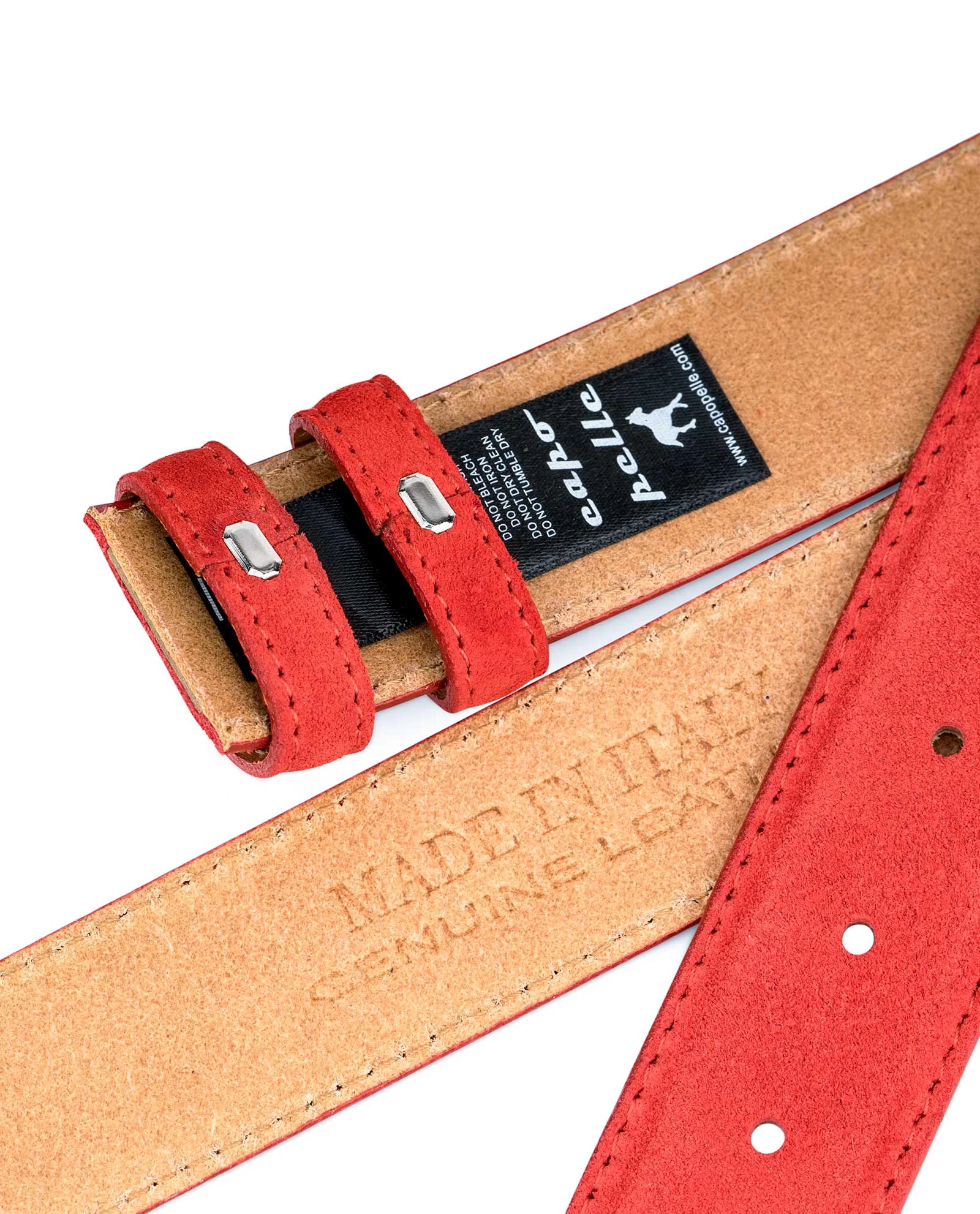Red Suede Belt Strap 1 3/8 Inch Wide 3 Red Suede Belt Strap 1 3/8 Inch Wide