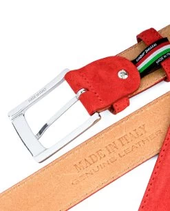 Red Suede Belt By Capo Pelle