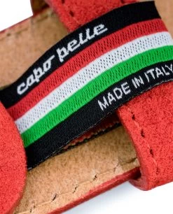 Red Suede Belt By Capo Pelle -Belt Shop Red Suede Belt by Capo Pelle On pants Capo Pelle