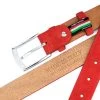 Red Suede Leather Belt 1-1/8 Inch 2 Red Suede Leather Belt 1-1/8 Inch -Belt Shop Red Suede Leather Belt 1 1 8 inch Heat stamp
