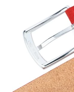 Red Suede Leather Belt 1-1/8 Inch 10 Red Suede Leather Belt 1-1/8 Inch -Belt Shop Red Suede Leather Belt 1 1 8 inch Made in Italy