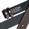 Replacement Brown Vegetable Tanned Leather Belt -Belt Shop Replacement Brown Vegetable Tanned Leather Belt Heat Stamp