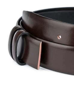 Replacement Brown Vegetable Tanned Leather Belt -Belt Shop Replacement Brown Vegetable Tanned Leather Belt Loops