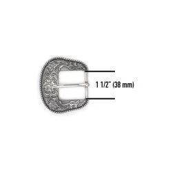 Replacement Silver Cowgirl Buckle For Leather Belts 38 Mm 13 Replacement Silver Cowgirl Buckle For Leather Belts 38 Mm -Belt Shop Replacement Silver Cowgirl Buckle For Leather Belts 38 Mm 7 size