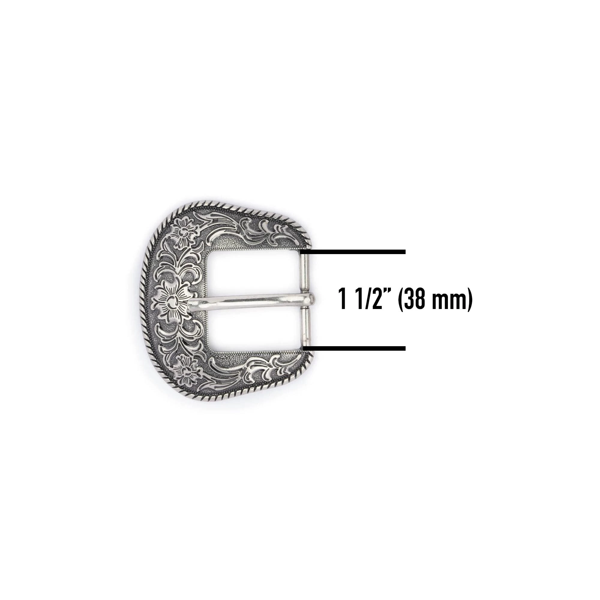 Replacement Silver Cowgirl Buckle For Leather Belts 38 Mm 8 Replacement Silver Cowgirl Buckle For Leather Belts 38 Mm - Image 6
