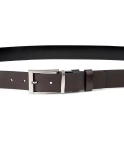 Reversible Belt Black To Brown -Belt Shop Reversible Belt Black to Brown 1 3 8 inch Italian Leather by Capo Pelle Brown side