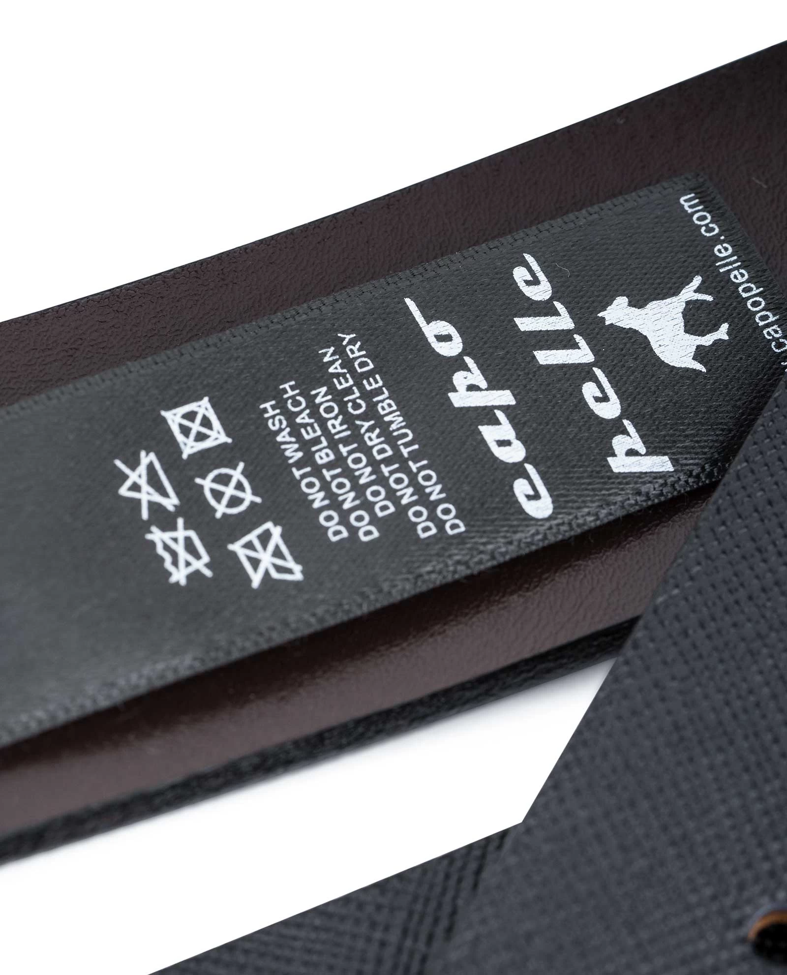 Reversible Black Brown Saffiano Leather Belt 5 Reversible Black Brown Saffiano Leather Belt - Image 3