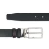 Reversible Leather Belt | Men’s Black Brown 1 1/8″ -Belt Shop Reversible Leather Belt Mens Black Brown 1 1 8 inch Silver nickel buckle