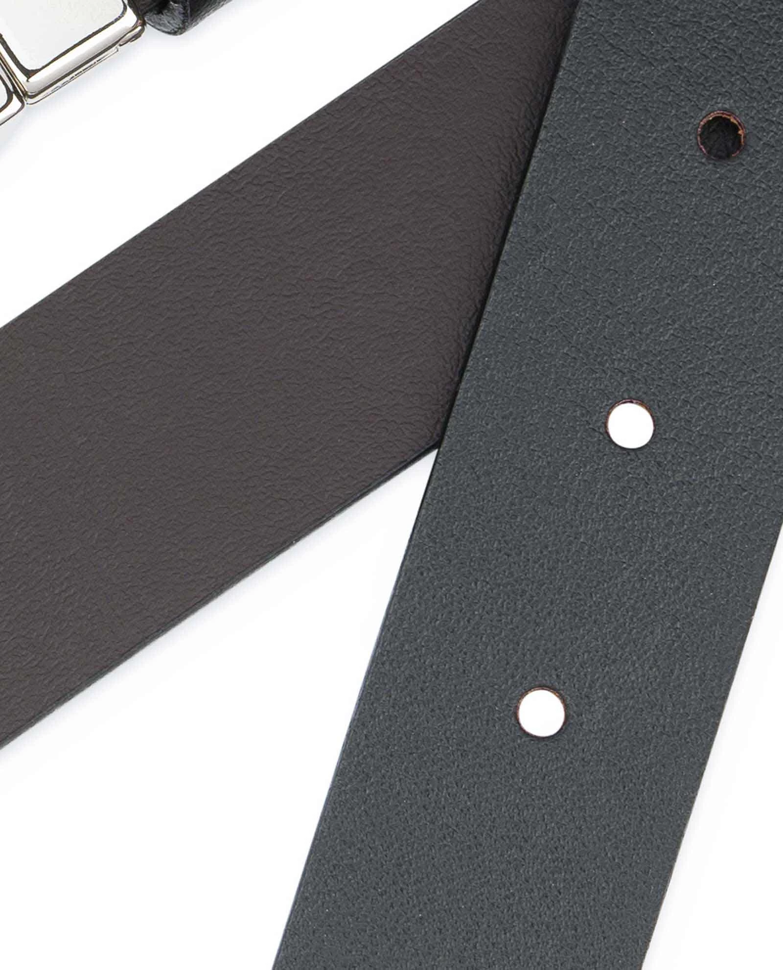 Reversible Leather Belt | Men’s Black Brown 1 1/8″ 5 Reversible Leather Belt | Men’s Black Brown 1 1/8″ - Image 3