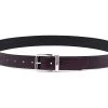 Maroon Leather Belt 1 Maroon Leather Belt -Belt Shop Reversible Maroon Leather Belt On pants