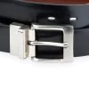 Reversible Mens Belt | Black Brown With Silver Buckle -Belt Shop Reversible Mens Belt Black Brown With Silver Buckle 2