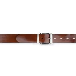 Reversible Mens Belt | Black Brown With Silver Buckle -Belt Shop Reversible Mens Belt Black Brown With Silver Buckle 7