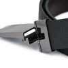 Reversible Saffiano Belt With Twist Buckle -Belt Shop Reversible Saffiano Belt with Twist Buckle Mens Leather Mechanism