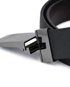 Reversible Saffiano Belt With Twist Buckle