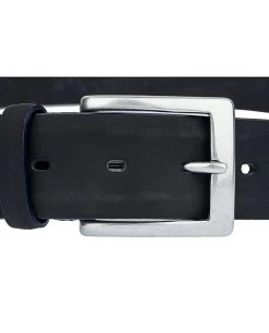 Soft Black Belt With Blue Edges