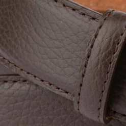 Men Casual Brown Leather Belt With Silver Buckle 14 Men Casual Brown Leather Belt With Silver Buckle -Belt Shop STBR34COMT 2 4