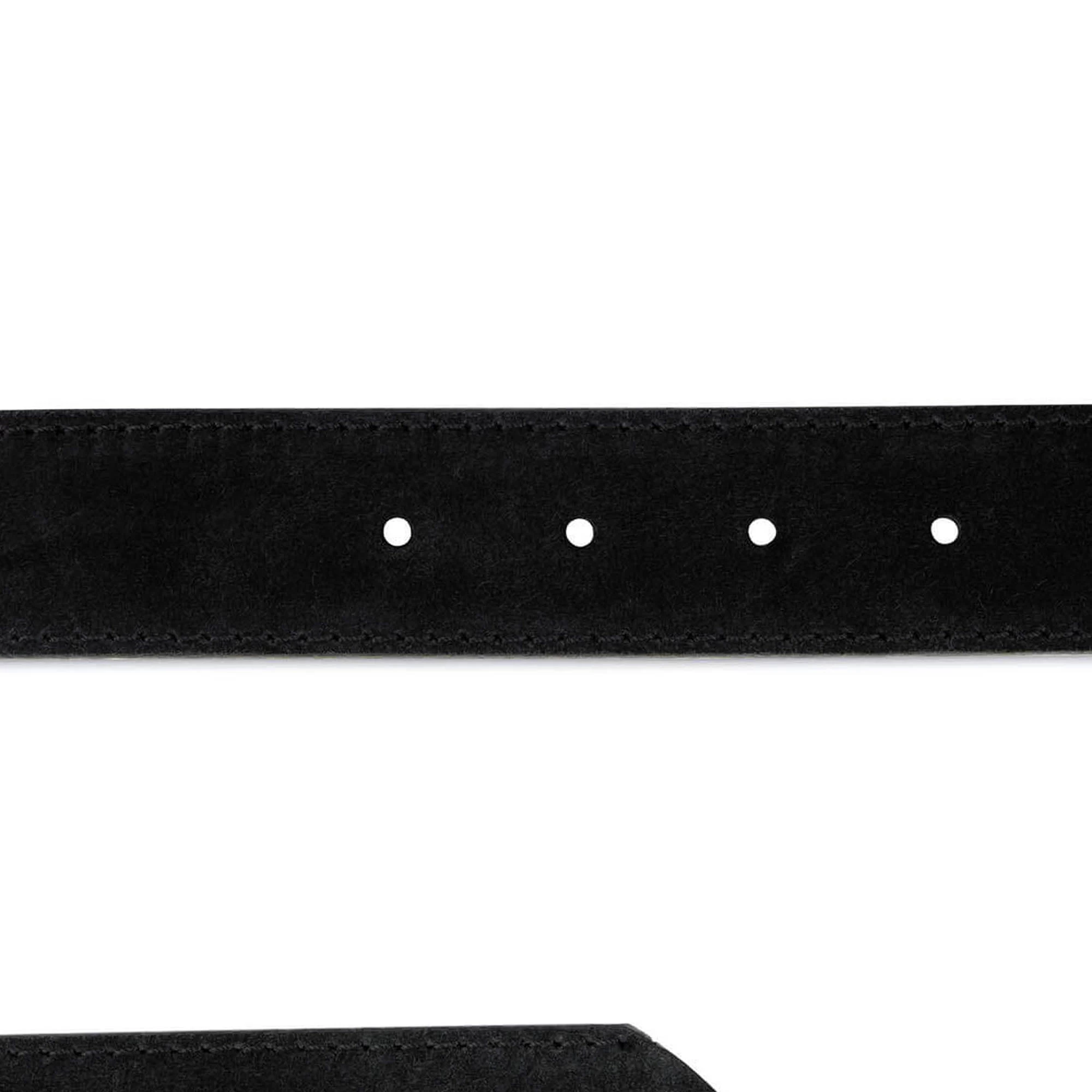 Black Suede Rhinestone Buckle Cowboy Belts For Women 5 Black Suede Rhinestone Buckle Cowboy Belts For Women - Image 3