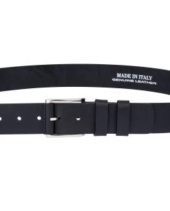 Saffiano Thick Leather Belt -Belt Shop Saffiano Thick Leather Belt On pants