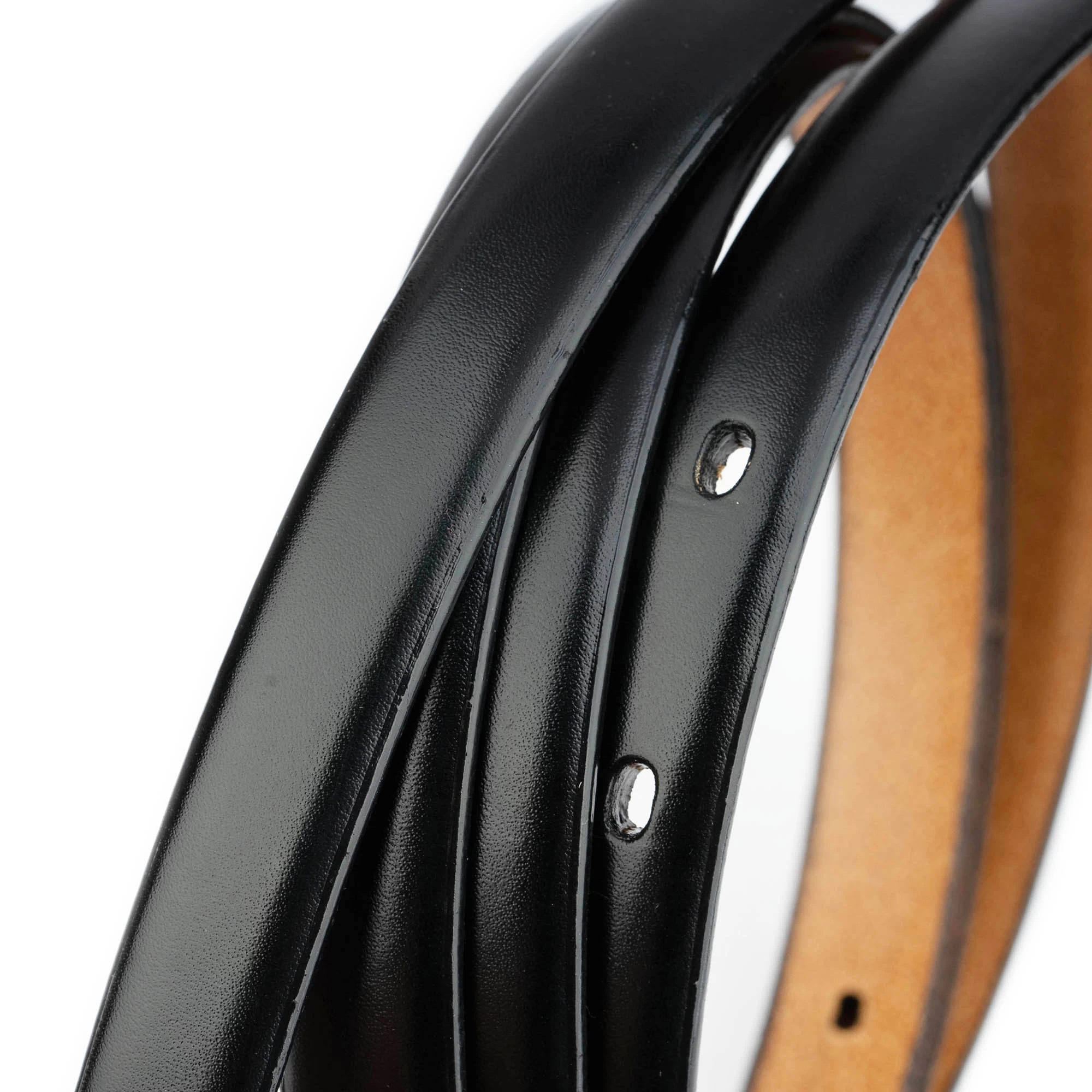 Skinny Womens Black Leather Belt For Dress 7 Skinny Womens Black Leather Belt For Dress - Image 5