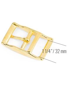 Solid Brass Belt Buckle Center Bar 32 Mm -Belt Shop Solid Brass Belt Buckle Center Bar 32 Mm 3