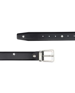 Studded Star Belt | Black Leather -Belt Shop Studded Star Belt Black Leather 2