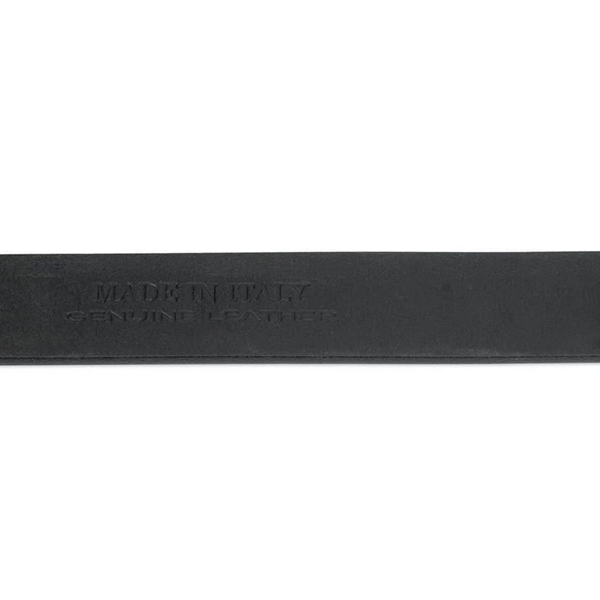 Casual Black Tooled Leather Belt With Metal Buckle 6 Casual Black Tooled Leather Belt With Metal Buckle - Image 4