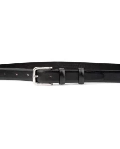 Thin Leather Belt Smooth Black 1 Inch Wide 9 Thin Leather Belt Smooth Black 1 Inch Wide -Belt Shop Thin Leather Belt Smooth Black 1 inch Wide by Capo Pelle on Pants