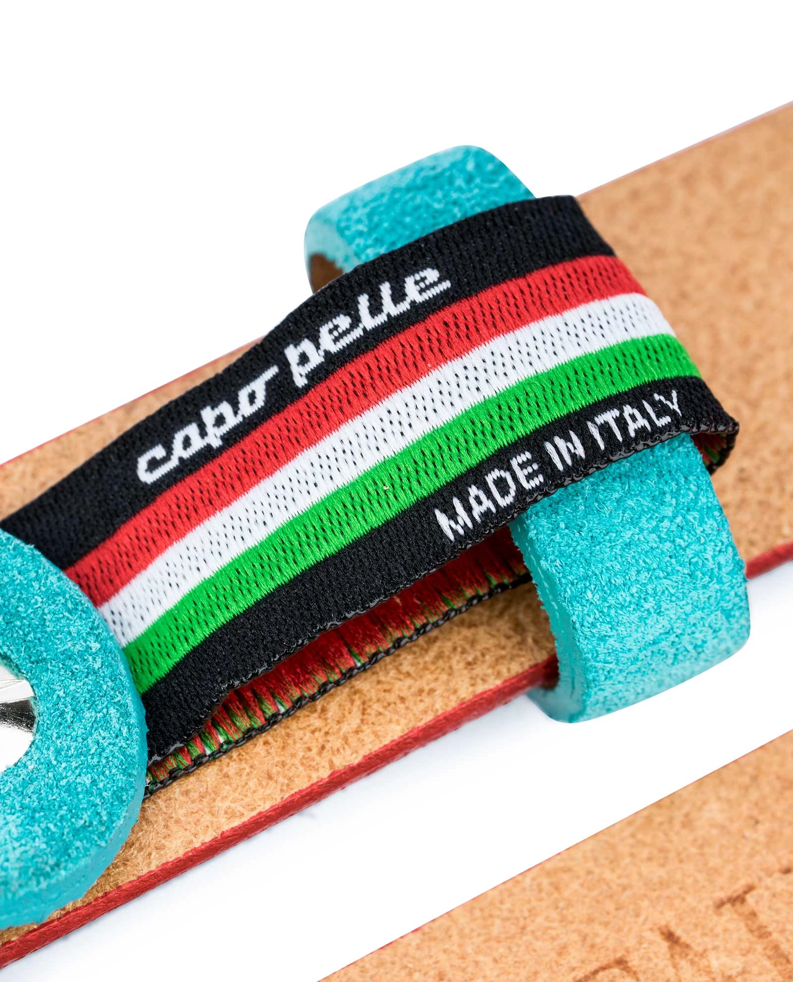 Thin Red Suede Belt With Turquoise 6 Thin Red Suede Belt With Turquoise - Image 4