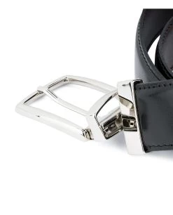 Twist Reversible Leather Belt Black Brown