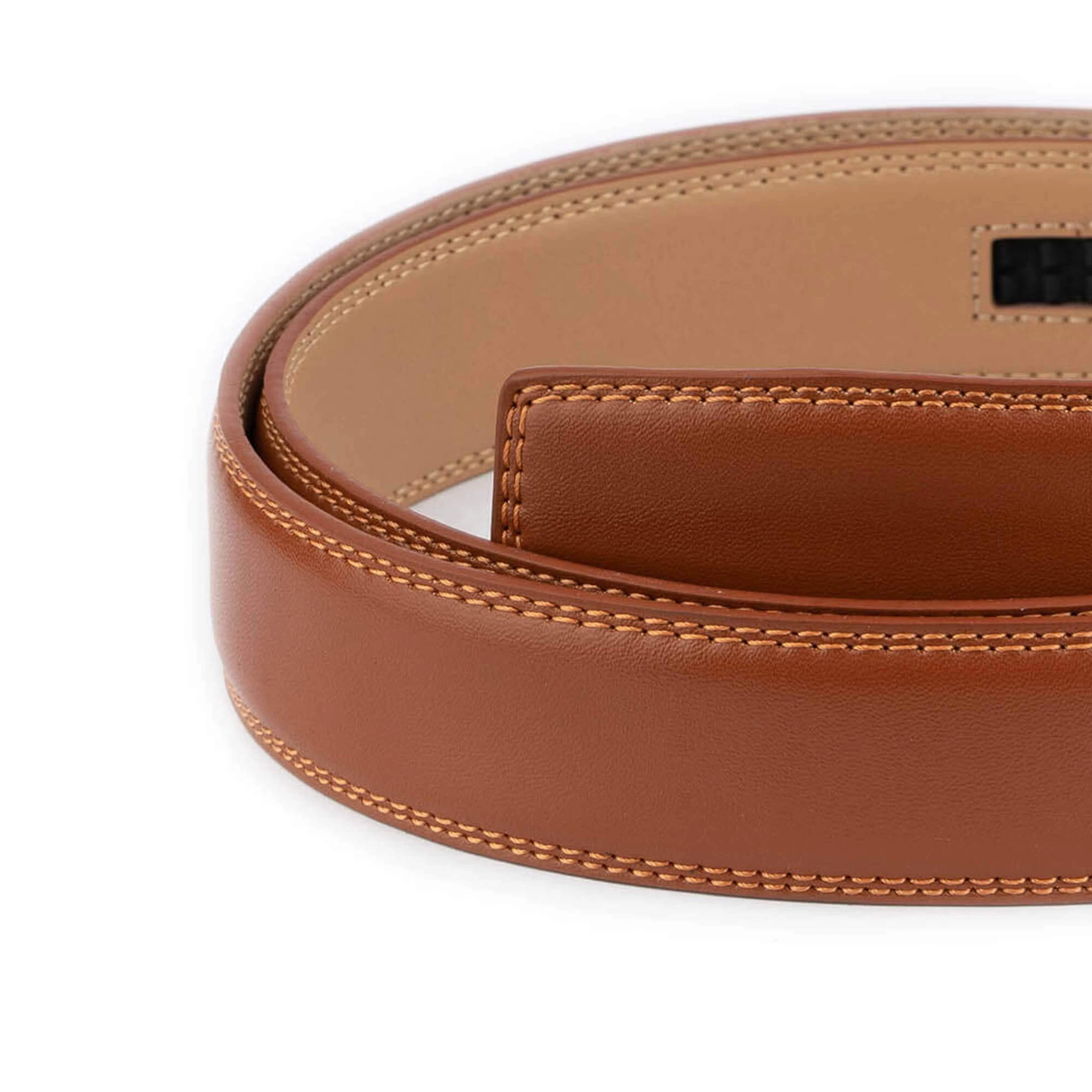 Brown Vegan Leather Belt For Men With Silver Buckle 4 Brown Vegan Leather Belt For Men With Silver Buckle - Image 2