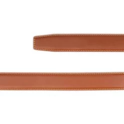 Brown Vegan Belt With Two Ring Gray Buckle -Belt Shop Vegan Belt Strap Replacement Tan Brown 35 Mm 004 2