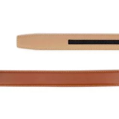 Brown Vegan Belt With Crocodile Head Buckle -Belt Shop Vegan Belt Strap Replacement Tan Brown 35 Mm 008 4