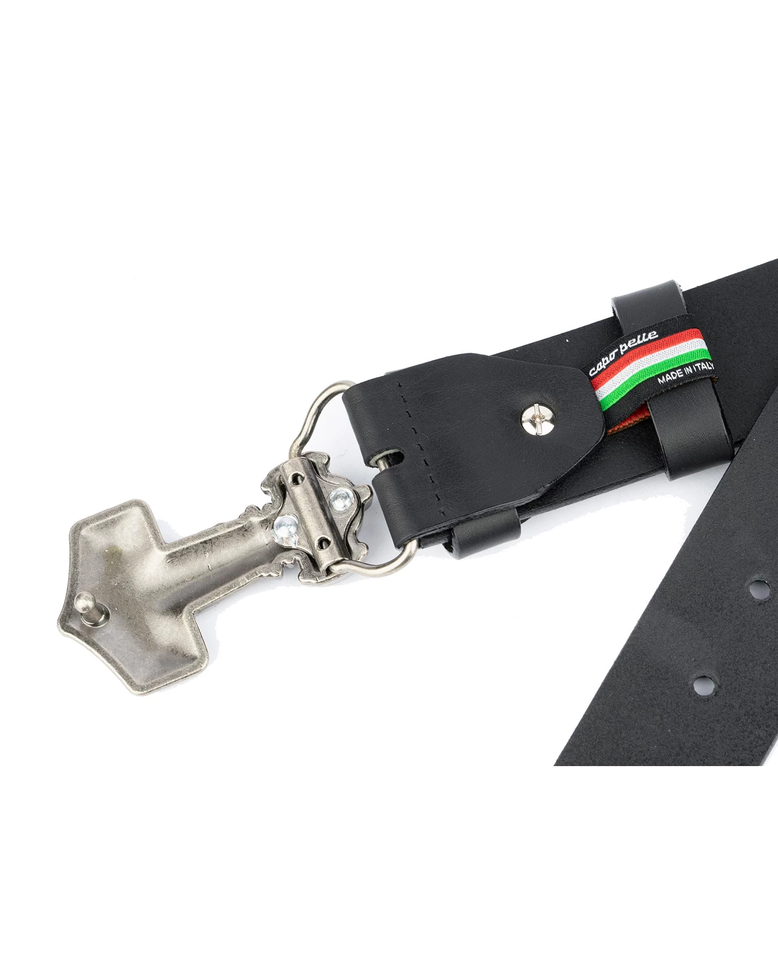 Viking Leather Belt | Silver Thors Hammer Mjolnir 5 Viking Leather Belt | Silver Thors Hammer Mjolnir - Image 3