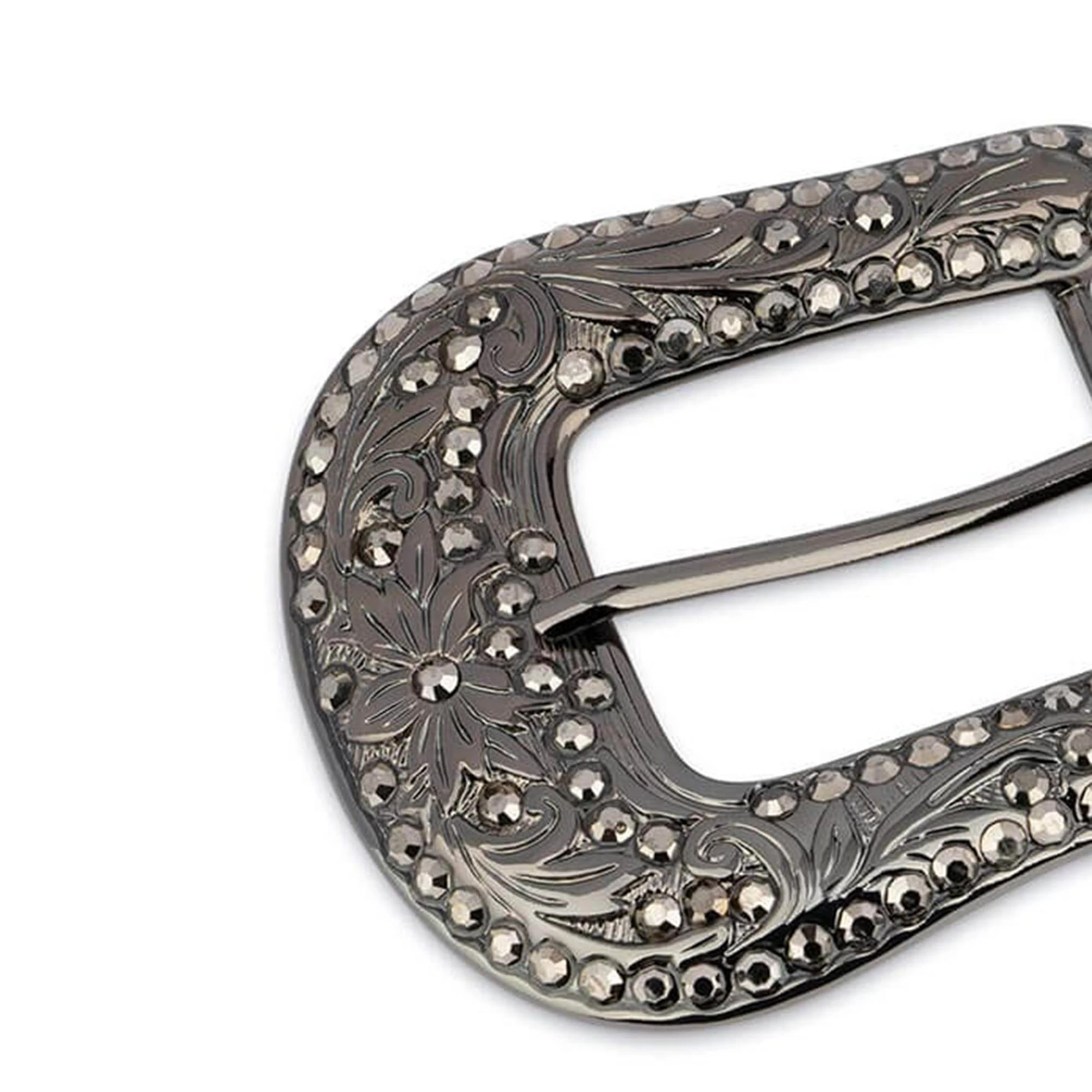 Navy Blue Western Belt With Black Rhinestone Buckle 7 Navy Blue Western Belt With Black Rhinestone Buckle - Image 5