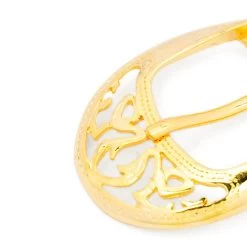 Ladies Brown Belt With Gold Buckle -Belt Shop WEGD30LACE 1