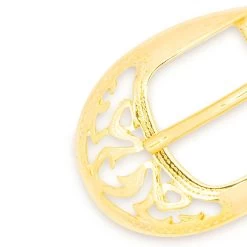 Ladies Brown Belt With Gold Buckle -Belt Shop WEGD30LACE 2