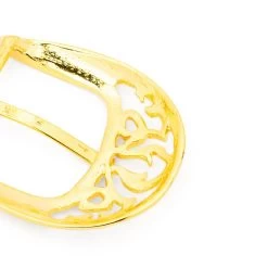 Ladies Brown Belt With Gold Buckle -Belt Shop WEGD30LACE 4