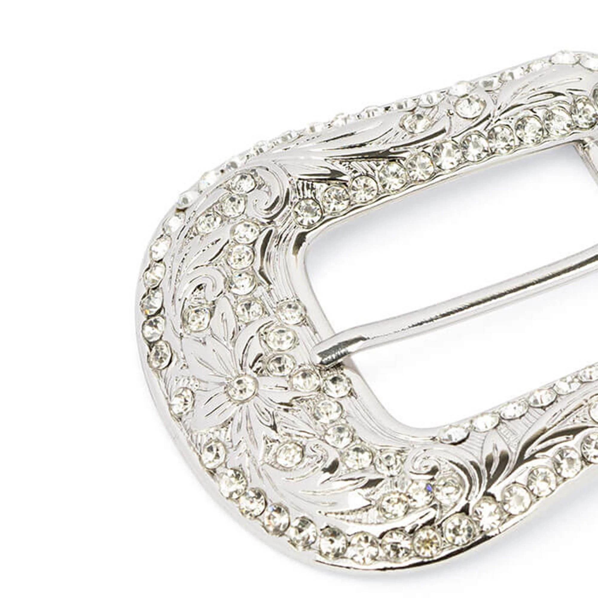 Black Western Belt With Rhinestone Buckle 7 Black Western Belt With Rhinestone Buckle - Image 5