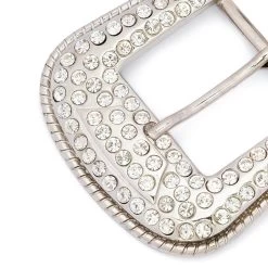 Western Mustard Suede Rhinestone Buckle Belt For Ladies -Belt Shop WERI40NICK 2