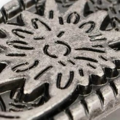 Wide Western Belt – Genuine Leather With Silver Buckle 30 Wide Western Belt – Genuine Leather With Silver Buckle -Belt Shop WESS40SIL3PC 7 4