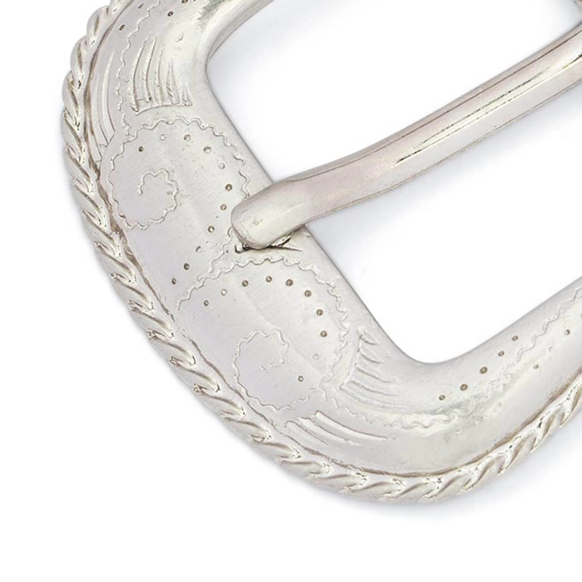 Womens Black Designer Western Belt With Floral Buckle 7 Womens Black Designer Western Belt With Floral Buckle - Image 5