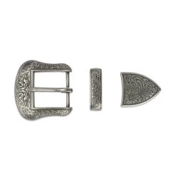 Wide Western Wear Mens Belt For Jeans With Silver Buckle -Belt Shop WEST40SIST 3 2