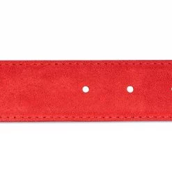 Red Suede Womens Western Belt With Silver Buckle -Belt Shop WESU35RDAN 3 1