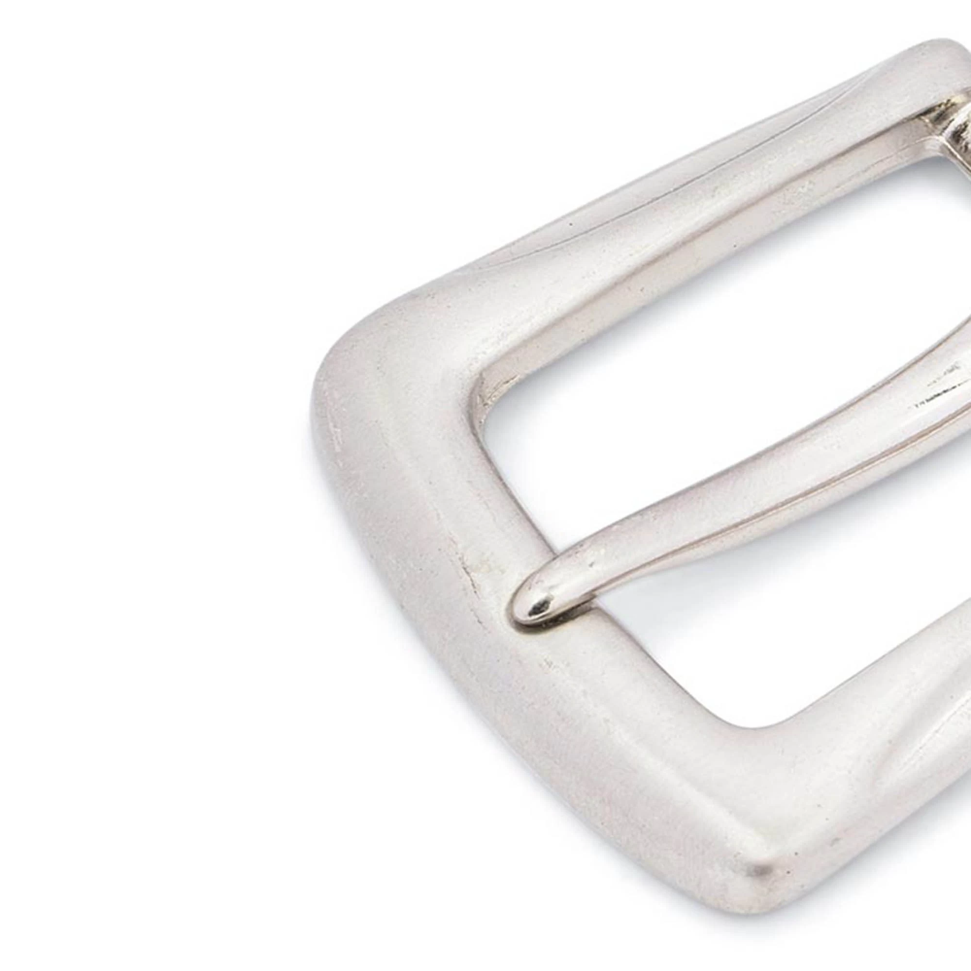 White Leather Casual Mens Belt With Stylish Buckle 9 White Leather Casual Mens Belt With Stylish Buckle - Image 7