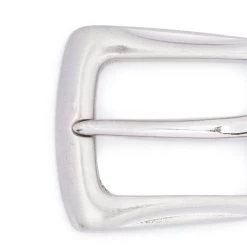 White Leather Casual Mens Belt With Stylish Buckle 20 White Leather Casual Mens Belt With Stylish Buckle -Belt Shop WETH35SILV 2