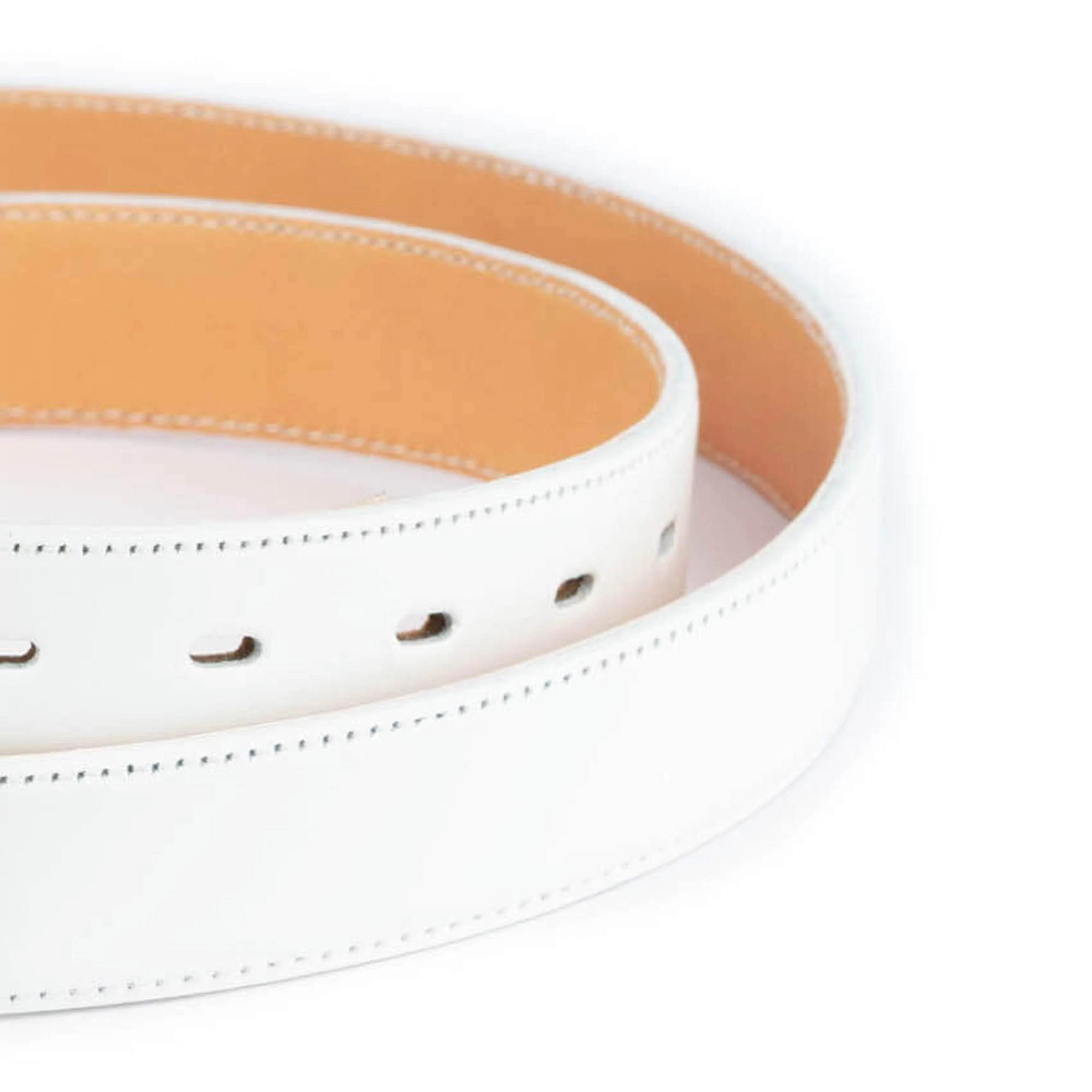 Womens White Belt With Silver Feather Buckle 4 Womens White Belt With Silver Feather Buckle - Image 2