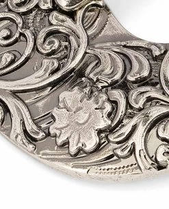 Western Belt Buckle Silver Antique 3 Piece Set