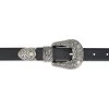 Western Belt For Women | Black Saffiano Leather 2 Western Belt For Women | Black Saffiano Leather -Belt Shop Western Belt For Women Black Saffiano Leather On jeans