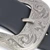 Western Belt Mens | Black Smooth Leather 1 Western Belt Mens | Black Smooth Leather -Belt Shop Western Belt Mens Black Smooth Leather Floral engrave