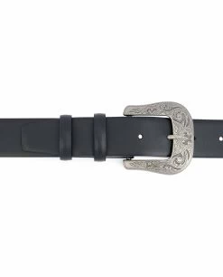 Western Belt Mens | Black Smooth Leather -Belt Shop Western Belt Mens Black Smooth Leather On jeans